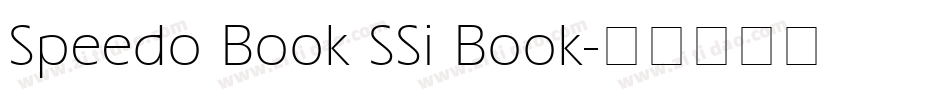 Speedo Book SSi Book字体转换